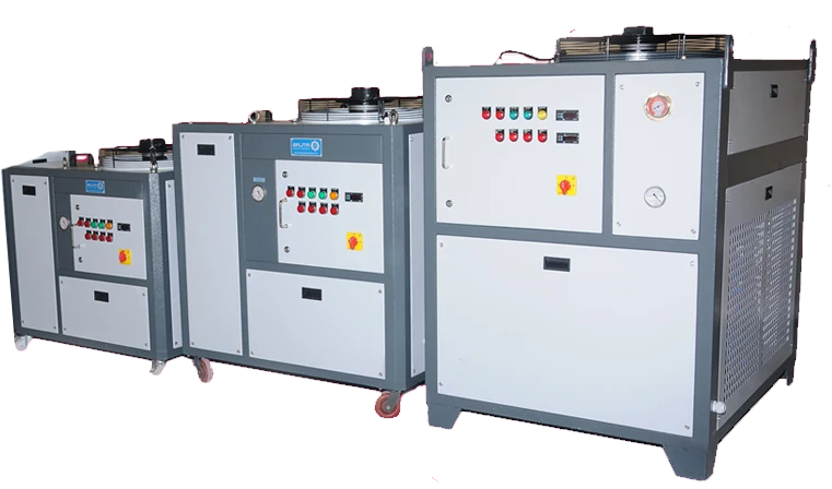 Chillmax industrial water chillers — compact to high-capacity models manufactured in India